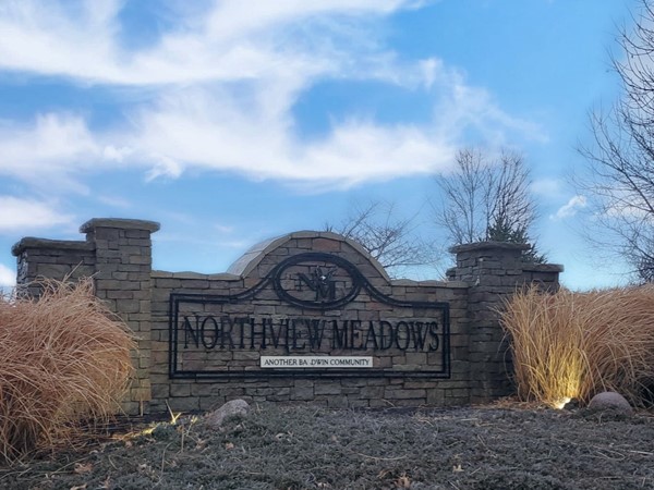 Entrance to the third finished phase of Northview Meadows 