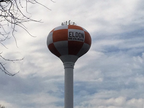 Eldon's checkered landmark water tower