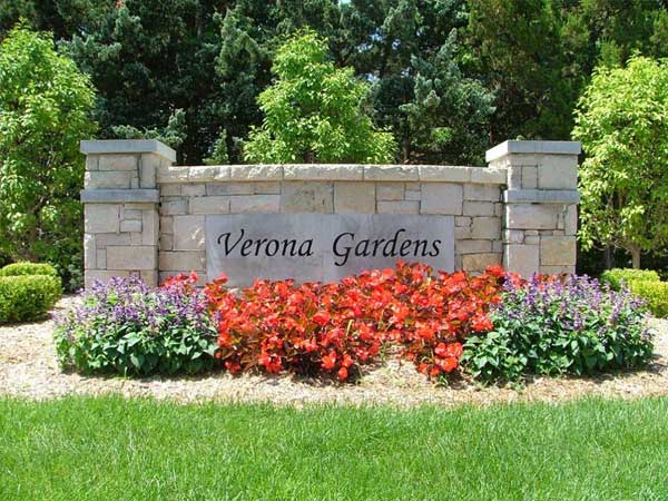 Verona Gardens Entrance marker