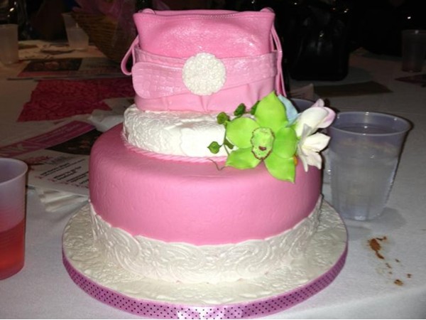 Custom cake made for a local charity event, Totes for TaTa's, supporting breast cancer research