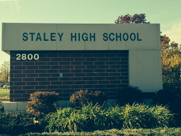 Entrance into Staley High School.