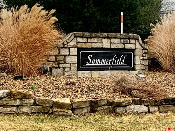 Summerfield entrance sign