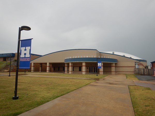 This 17,000 square foot FEMA shelter's primary use is the Hammon school gymnasium