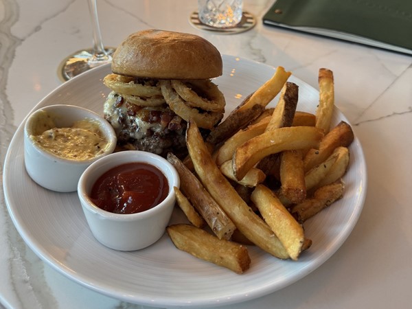 Wagyu steak burger at Stock Hill Steakhouse