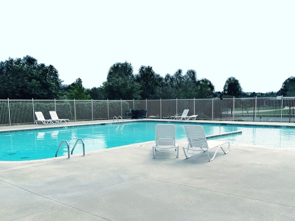 Sparkling pool at the Park Ridge community clubhouse