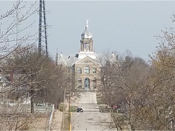 Johnson County, Missouri Court House -  view from Main Street in Warrensburg