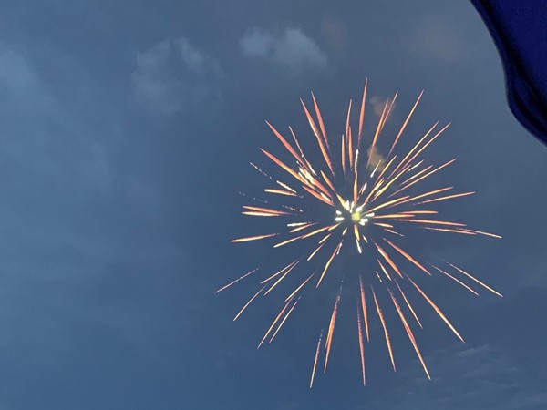 Spectacular fireworks display on the Lake