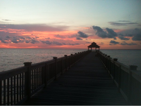 My husband & I enjoy riding our bikes or golf cart to the pier at Peninsula & watching the sunsets!