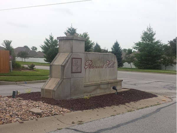 Entrance to the Rosewood Hills subdivision