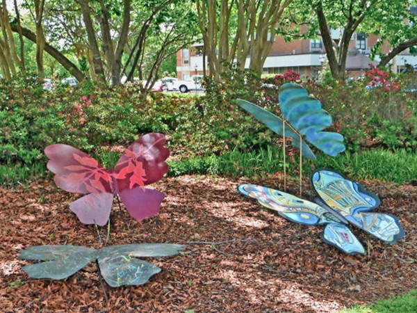 Custom painted by local artists in Decatur, AL--These are at Rhodes Ferry Park near the river
