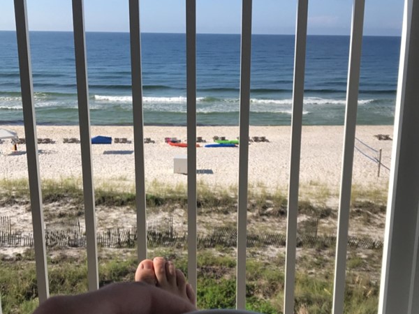 View from our condo we stayed at while on vacation in Perdido Key, Florida
