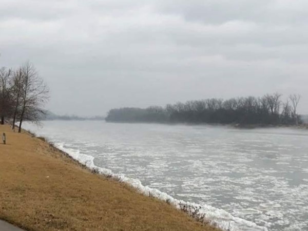 Winter time down by the river in Atchison