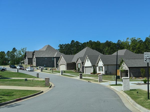 The first homes built in the Ridgeview Trails subdivision