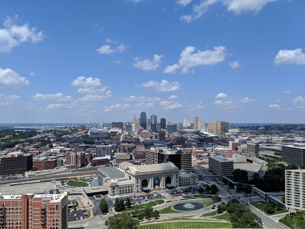 The best views of KC are enjoyed from the observation tower at the WWI Museum