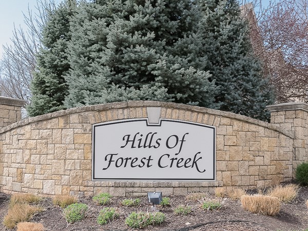 Entry monument for The Hills of Forest Creek