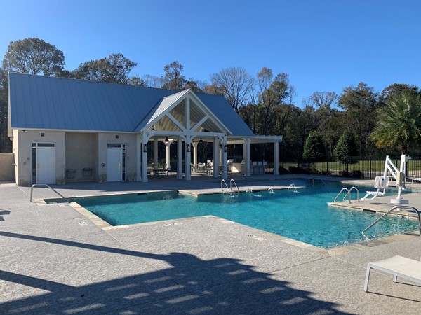 Community pool and clubhouse located in Village at Magnolia Square off of Lovett Rd in Central