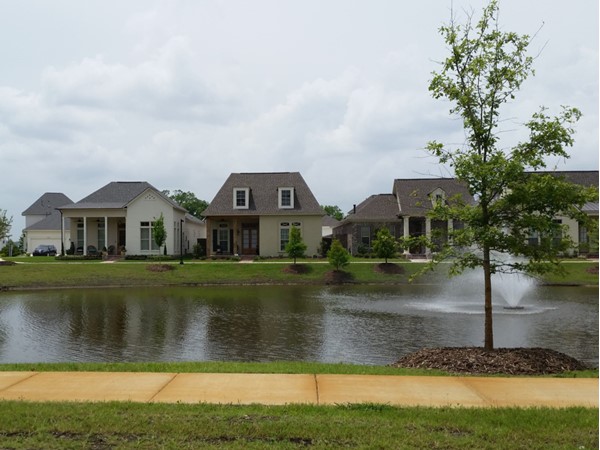 Lake front homes in The Preserve at Harveston
