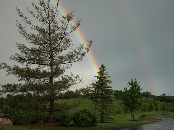 Double rainbow in Fort Calhoun, NE.
