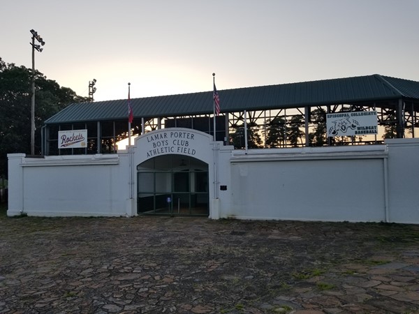 The entrance to Lamar Porter Field in Capitol View - Stifft Station, c. August 2019