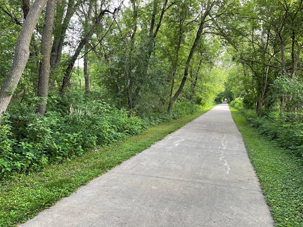 South Main bike trail offers shade on a sunny day or protection on a rainy day