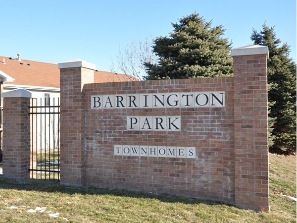 Entrance to Barrington Park Townhome Community - Located in Southeast Lincoln, NE
