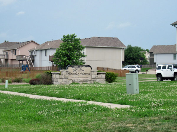 Entrance to Brooke Haven Subdivision