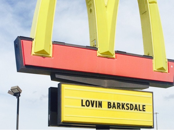 Lovin McDonald's because McDonald's is lovin Barksdale Air Force Base