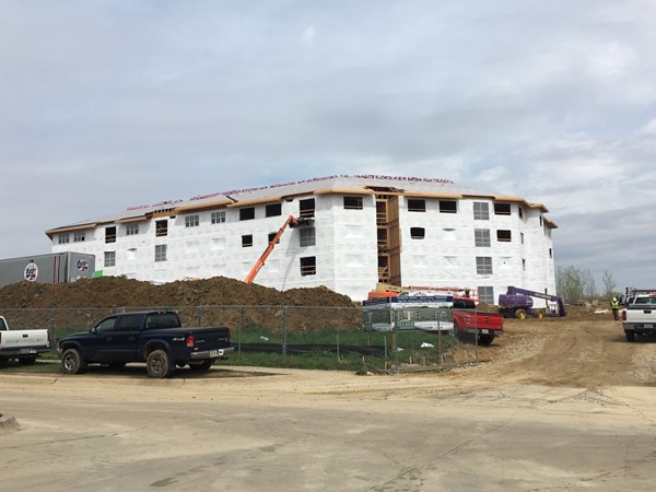 Construction is moving along on this senior independent living complex on Crow Creek Road 