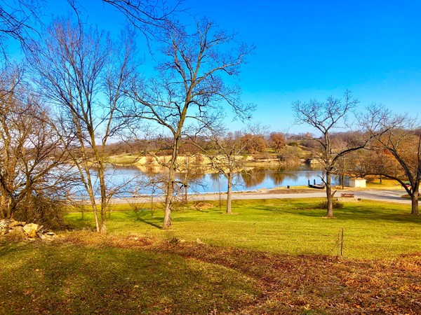 View of Lake Olathe from Wyckford Estates subdivision in West Olathe