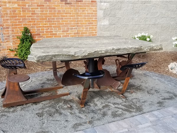 Rotary Park in downtown Lapeer has some interesting benches