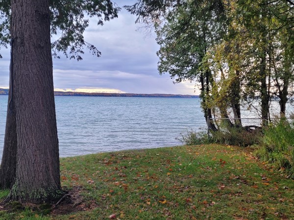 Overcast fall day on Torch Lake