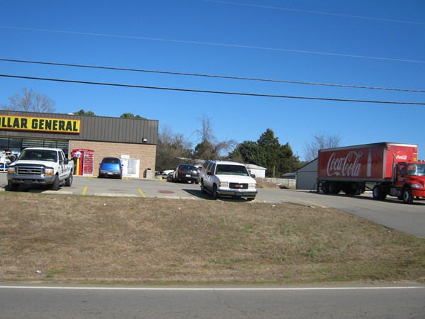 Coca Cola semi making a delivery at the Lamar Dollar General Store