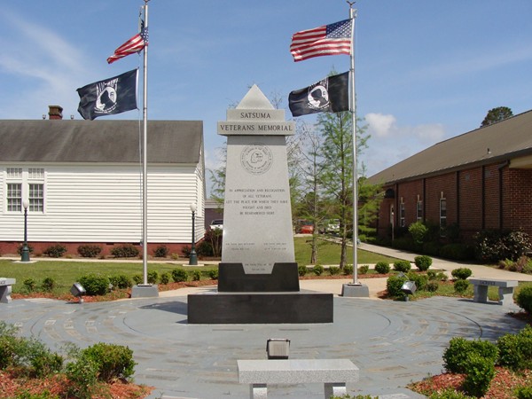 Satsuma honors all veterans with this Veterans Memorial Park near City Hall