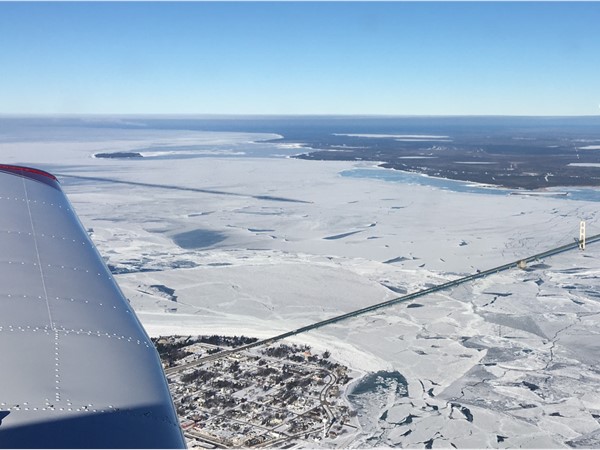 The beauty of the Straits of Mackinac on a -20F morning 