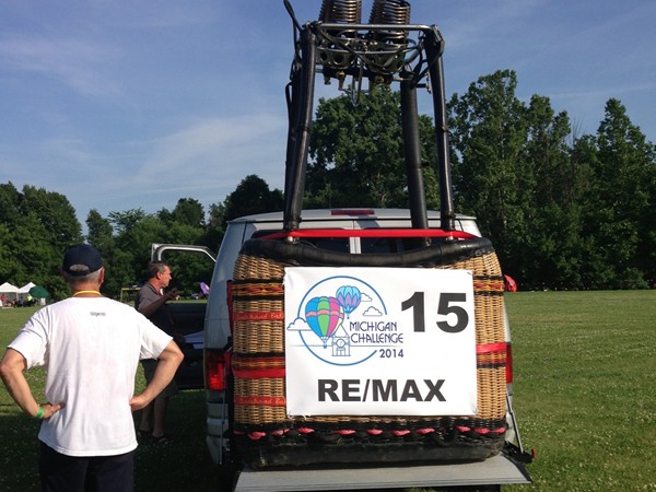 Getting ready to put up the Remax Balloon