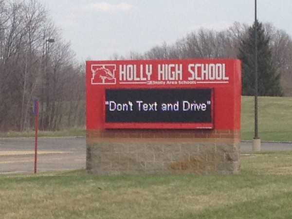 What a great message for the students at Holly High School
