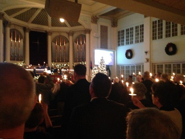 Christmas Eve candlelight service at the Presbyterian Church of Junction City