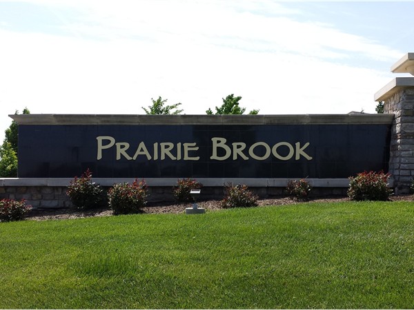 A distinctive entrance to a wonderful subdivision - Prairie Brook in Olathe