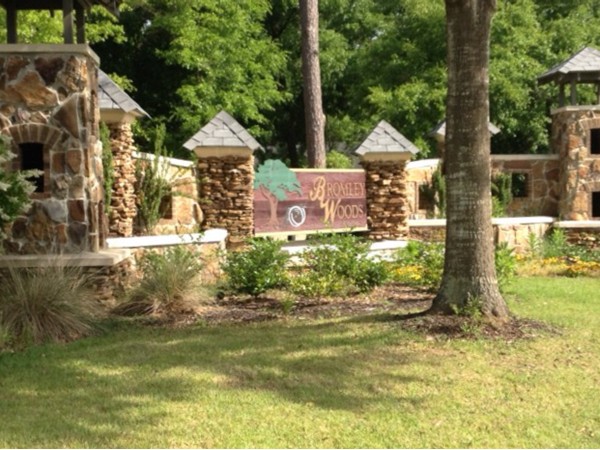 Bromley Woods has a beautiful stone entrance and large estate size lots
