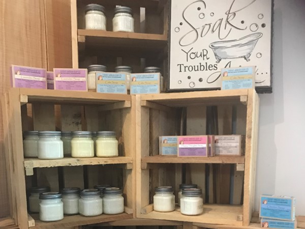 Great finds in the Boutique at Burnette Farms! Soaps and candles make for a great bath