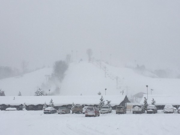A week before opening day 2014 at Cannonsburg Ski Area