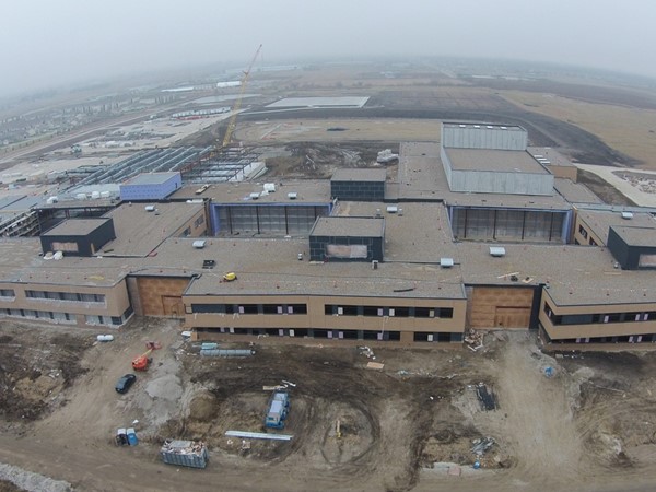 Updated construction photo from December 2015 at Johnston High School