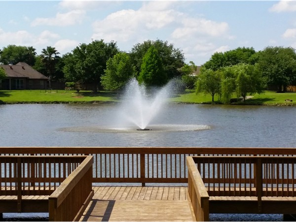 Residents of Field Crest Estates enjoy their neighborhood pond. Gorgeous views!