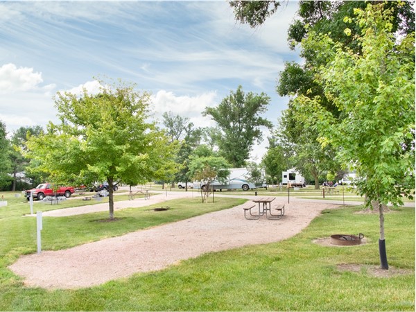 The campsites at Bigelow Park offer many amenities