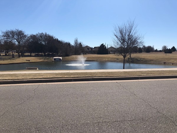 Walking trails and fountains in ponds