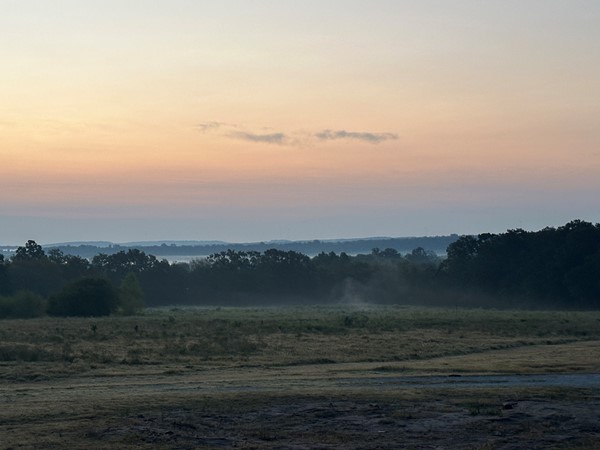 Seeing the fog in the bottoms showing fall is around the corner at Tannehill 