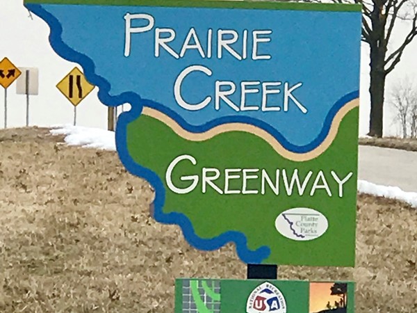 Seven mile Prairie Creek Greenway - trail and bike path in Platte City
