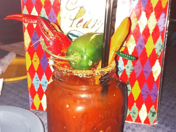 Cajun style Bloody Mary from Pearl's New Orleans Kitchen, an Elk Rapids favorite