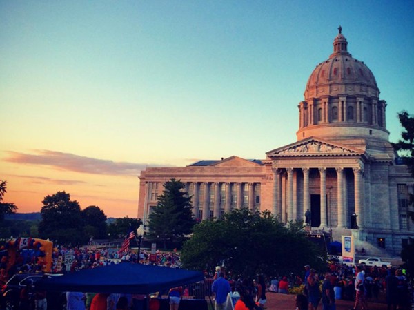 We love our 4th of July festivities around the Missouri State Capitol Building