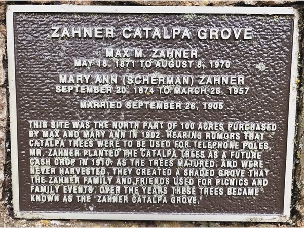 This is the history of the Grove and gives a little history about why they purchased the 100 acres
